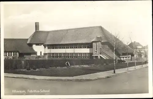 Ak Hilversum Nordholland Niederlande, Fabritius-School