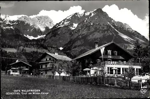 Ak Scheffau am Wilden Kaiser Tirol, Cafe Waldfrieden