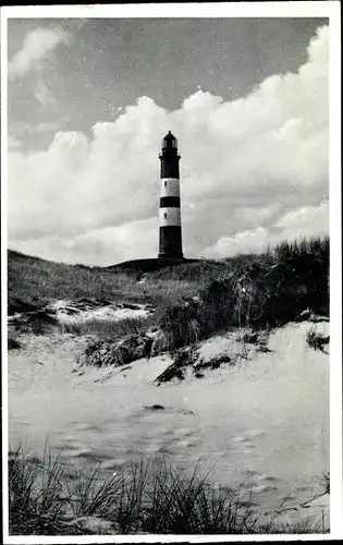 Ak Insel Amrum in Nordfriesland, Ansicht vom Leuchtturm, Dünen