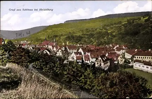 Ak Schönau im Odenwald, Blick auf den Ort