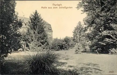 Ak Durlach Karlsruhe Baden Württemberg, Schlossgarten