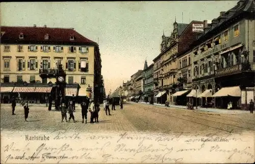 Ak Karlsruhe in Baden, Kaiserstraße, Englischer Hof