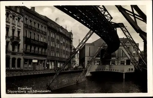 Ak Elberfeld Wuppertal, Schwebebahnhof Döppersberg, Schwebebahn