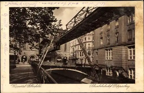 Ak Elberfeld Wuppertal, Schwebebahnhof Döppersberg