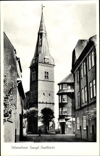 Ak Delmenhorst in Oldenburg, Evangelische Stadtkirche