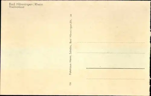 Ak Bad Hönningen am Rhein, Thermalbad, Badehaus, Springbrunnen