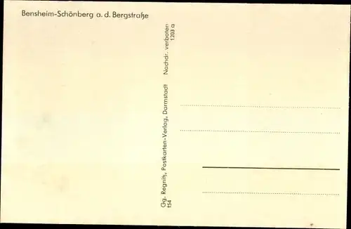 Ak Schönberg Bensheim an der Bergstraße, Teilansicht