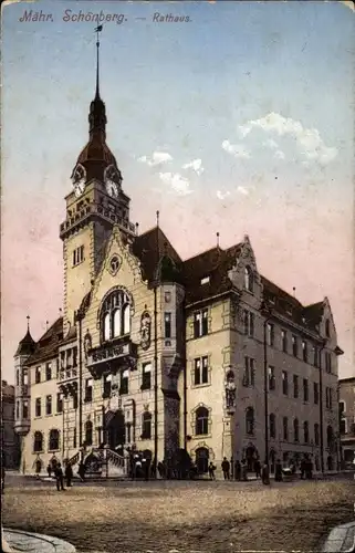 Ak Šumperk Mährisch Schönberg Region Olmütz, Rathaus
