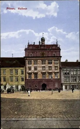 Ak Plzeň Pilsen Stadt, Rathaus