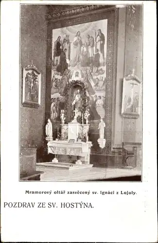 Ak Hostýn Hostein Region Zlin, Mramorovy oltar zasveceny sv. Ignaci z Lojoly