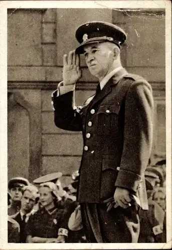 Ak Präsident der Tschechoslowakei Edvard Benes, Portrait in Uniform