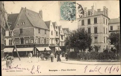 Ak Bourges Cher, Place Gordaine