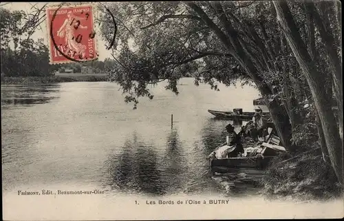 Ak Butry Val d´Oise, Les Bords de l'Oise