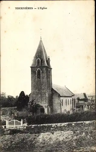 Ak Tournieres Calvados, L'Eglise