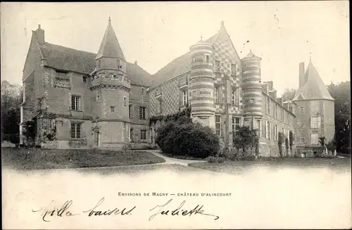 Ak Parnes Oise, Chateau d'Alincourt