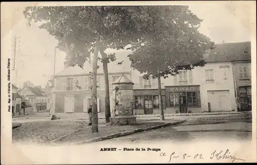 Ak Annet Seine et Marne, Place de la Pompe