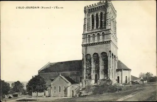 Ak L'Isle Jourdain Vienne, L'Eglise