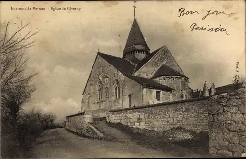 Ak Giverny Eure, L'Eglise