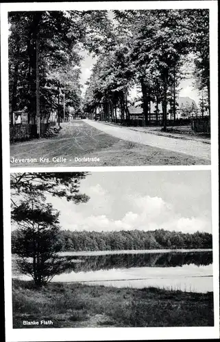 Ak Jeversen Wietze in der Lüneburger Heide, Dorfstraße, Blanke Flath