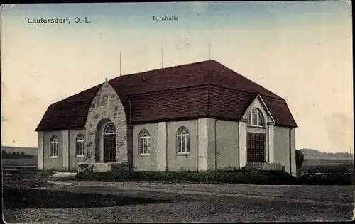 Ak Leutersdorf Oberlausitz, Turnhalle