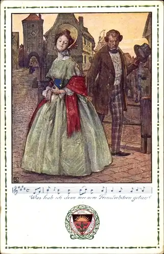 Lied Ak Deutscher Schulverein 40, Was hab ich denn meinem Feinsliebchen getan, Dt. Schulverein 40