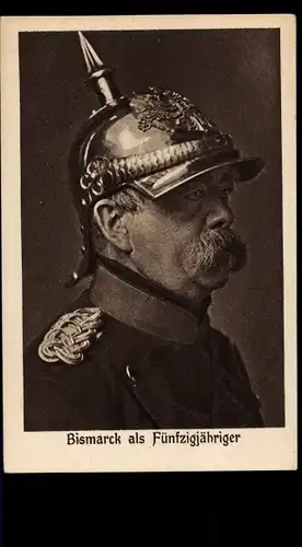 Ak Fürst Otto von Bismarck, Portrait als Fünfzigjähriger