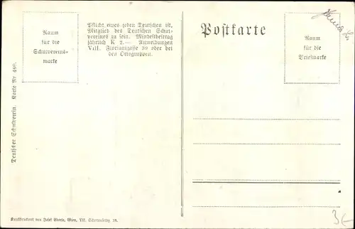 Lied Ak Rosestock Holderblüh, küssendes Liebespaar, Deutscher Schulverein Nr. 460