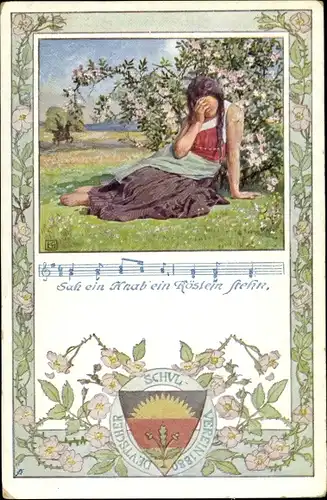 Lied Ak Sah ein Knab ein Röslein stehn, Deutscher Schulverein Nr. 92a
