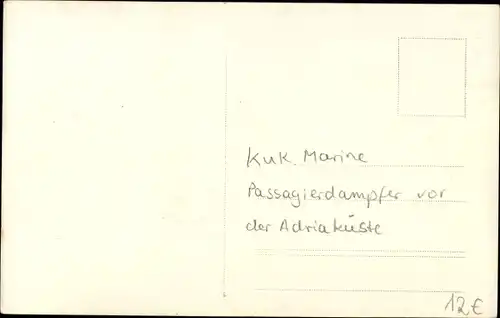 Foto Ak Österreichischer Passagierdampfer vor der Adriaküste