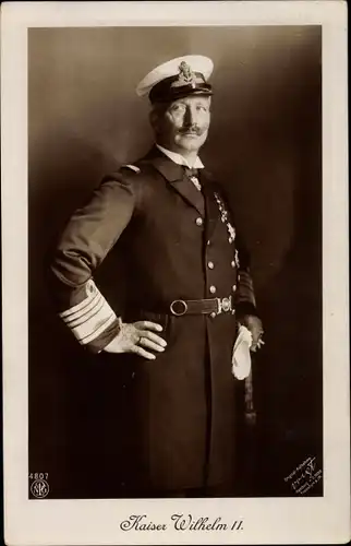 Ak Kaiser Wilhelm II. in Marineuniform, NPG 4807