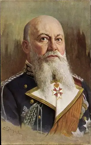 Künstler Ak Hornert, G., Großadmiral Alfred von Tirpitz, Nachfolger Hollmanns, Portrait, Orden