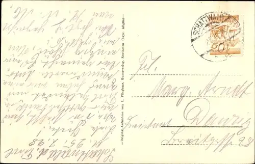 Ak Schattwald in Tirol, Gesamtansicht