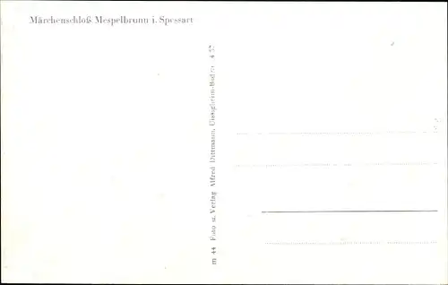 Ak Mespelbrunn im Spessart Unterfranken, Schloss, Schwäne