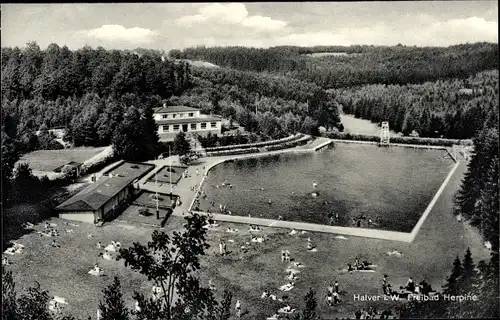 Ak Halver in Westfalen, Freibad Herpine