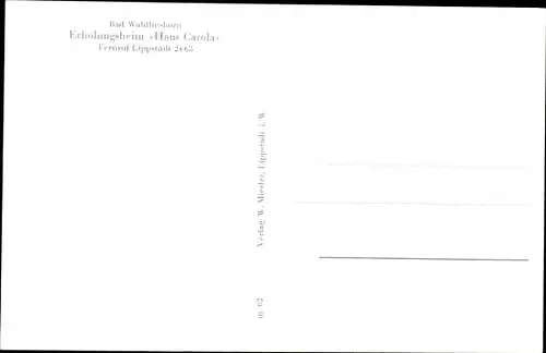 Ak Bad Waldliesborn Lippstadt in Westfalen, Erholungsheim Haus Carola