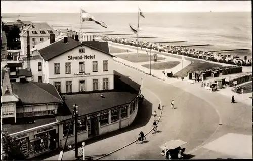 Ak Duhnen Cuxhaven in Niedersachsen, Strandhotel, Promenade