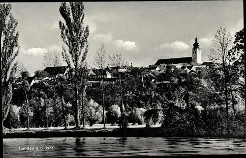 Ak Landau an der Isar Niederbayern, Blick auf den Ort