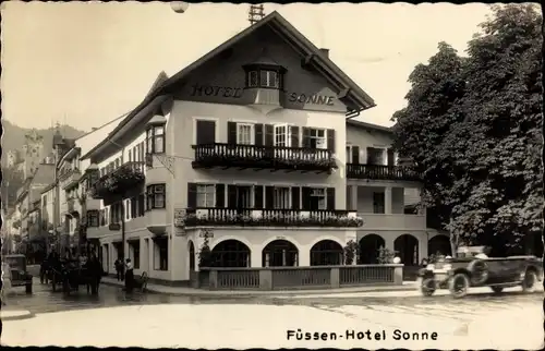 Foto Ak Füssen im Ostallgäu, Hotel Sonne