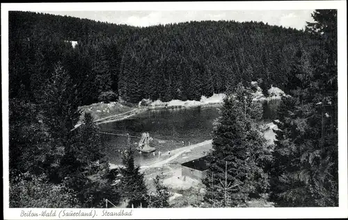 Ak Wald Brilon im Sauerland, Strandbad