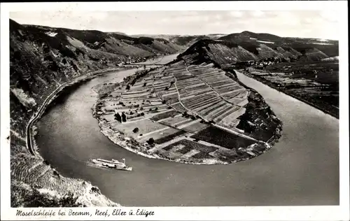 Ak Bremm an der Mosel, Moselschleife, Neef, Eller, Ediger