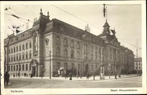 Ak Karlsruhe in Baden, Kaiserliche Oberpostdirektion