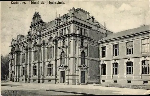 Ak Karlsruhe in Baden, Hörsaal der Hochschule