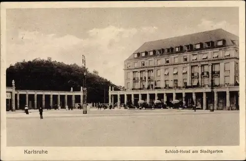 Ak Karlsruhe in Baden Württemberg, Schlosshotel am Stadtgarten