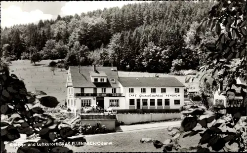 Ak Grasellenbach im Odenwald, Cafe Pension Gassbachtal