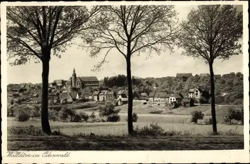 Ak Walldürn im Odenwald, Blick auf den Ort