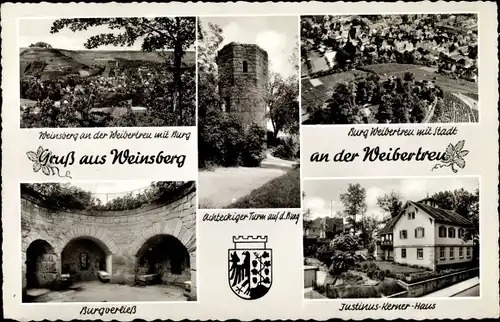 Ak Weinsberg im Kreis Heilbronn, Burg Weibertreu, Justinus Kerner Haus, Burgverlies