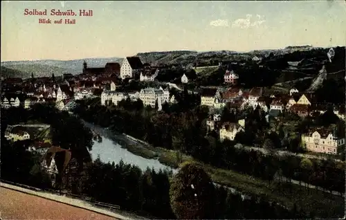 Ak Schwäbisch Hall in Baden Württemberg, Blick auf den Ort