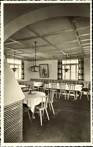 Ak Hopfen am See Füssen im Ostallgäu, Gasthof Seeblick, Innenansicht