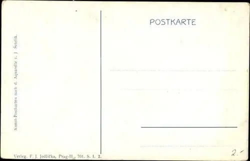 Künstler Ak Praha Prag, Brückentürme der Kleinseite