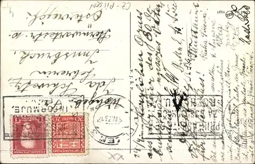 Ak Plzeň Pilsen Stadt, Radnice, Rathaus, Denkmal